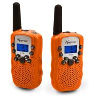 B-Deal Walkie talkie - Oranje - Kinderen - Bereik 3 km. - 8 kanalen + Zaklamp - 2 stuks