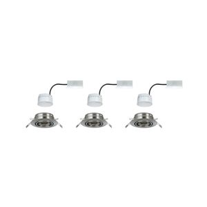 Paulmann 93421 Base Inbouwlamp Set van 3 stuks LED LED 15 W IJzer (geborsteld)