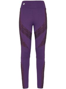 Philipp Plein legging à ornements strassés - Violet