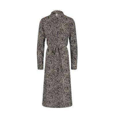 Soyaconcept blousejurk SC-OKIMI 3 met grafische print en ceintuur zwart/zand Soyaconcept blousejurk SC-OKIMI 3 met grafische print en ceintuur zwart/zand
