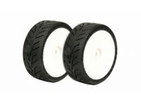 VTEC onroad regenbanden Dunlop D20 voor 1/10 op velgen - Wit