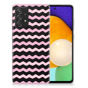 Samsung Galaxy A52 (5G/4G) TPU bumper Waves Roze