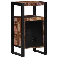 vidaXL Rustieke badkamerkast Massief gerecycled hout Met ijzeren frame Voor stijlvolle opslag organisatie Kleurrijke industriële meubels Houten toiletartikelen organizer Binnen