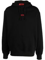 424 hoodie à logo brodé - Noir