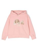 Palm Angels Kids hoodie à imprimé ourson - Rose