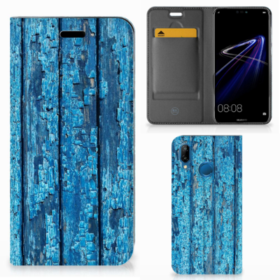 Huawei P20 Lite Book Wallet Case Wood Blue