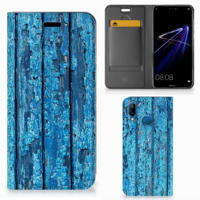 Huawei P20 Lite Book Wallet Case Wood Blue