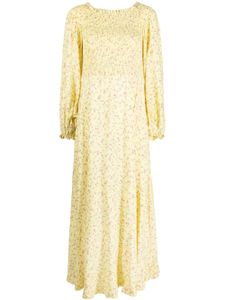 ROTATE BIRGER CHRISTENSEN robe fleurie à épaules dénudées - Jaune