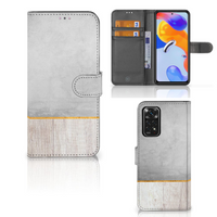 Xiaomi Redmi Note 11 Pro 5G/4G Book Style Case Wood Concrete