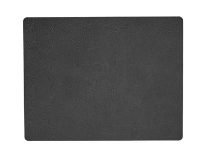 Lind DNA placemat Hippo leer 35x45cm - zwart/antraciet