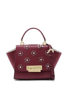 Zac Zac Posen sac cabas Eartha en cuir à appliques fleurs - Rouge