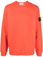 Stone Island sweat en coton à patch Compass - Orange