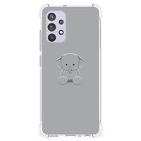 Samsung Galaxy A32 4G | A32 5G Enterprise Editie Stevig Bumper Hoesje Grijs Baby Olifant - thumbnail