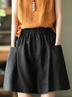 Plain Cotton Loose Casual Pants