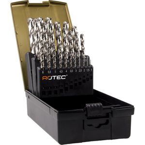 Rotec 25 dlg. Cassette Spiraalboren Geslepen SN 1,0-13,0x0,5 mm () - 9000028