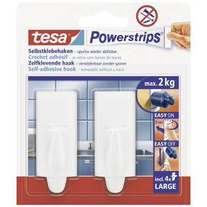 tesa POWERSTRIPS® Zelfklevende haak Large Trend Wit Inhoud: 2 stuk(s)