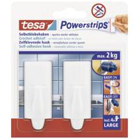 tesa POWERSTRIPS® Zelfklevende haak Large Trend Wit Inhoud: 2 stuk(s) - thumbnail