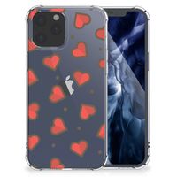 iPhone 12 Pro Max Doorzichtige Silicone Hoesje Hearts - thumbnail