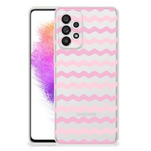 Samsung Galaxy A73 5G TPU bumper Waves Roze