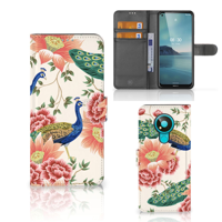 Telefoonhoesje met Pasjes voor Nokia 3.4 Pink Peacock