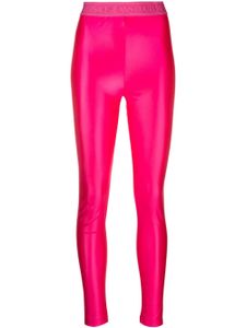 Versace Jeans Couture legging taille haute à bande logo - Rose