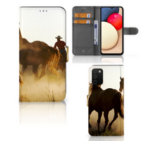 Samsung Galaxy A03s Telefoonhoesje met Pasjes Design Cowboy - thumbnail