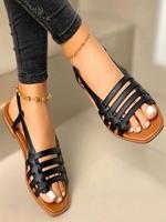 Plain Pu Slide Sandals