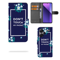 Xiaomi Redmi Note 13 Pro Plus Portemonnee Hoesje Flowers Blue DTMP