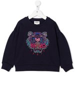 Kenzo Kids sweat à logo métallisé - Bleu - thumbnail