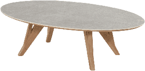 Hartman Ovale Loungetafel Coco Keramiek en Teakhout, 140 x 90cm - Ovaal