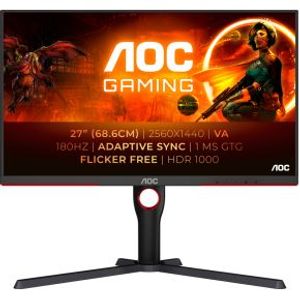 AOC GAMING Q27G3XMN/BK 27 Quad HD 180Hz VA Monitor