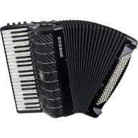 Hohner Mattia IV 120 BK stage accordeon met perloid pianoklavier