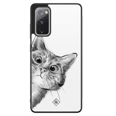 Samsung Galaxy S20 FE hoesje - Peekaboo kat Samsung Galaxy S20 FE hoesje - Peekaboo kat