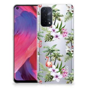 OPPO A93 5G TPU Hoesje Flamingo Palms