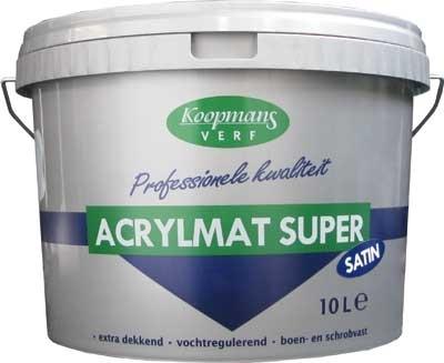 koopmans acrylmat super satin donkere kleur 1 l