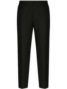 Dolce & Gabbana pantalon de costume à patch logo - Noir