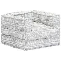 vidaXL Poef modulair stof lichtgrijs