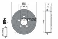 Remtrommel TEXTAR, u.a. für Seat, Skoda, VW, Audi