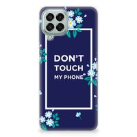 Samsung Galaxy M33 Silicone-hoesje Flowers Blue DTMP - thumbnail