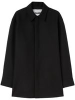 Jil Sander surchemise en laine - Noir