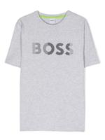 BOSS Kidswear T-shirt met logoprint - Grijs