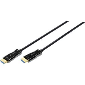 Digitus AK-330125-300-S HDMI-kabel HDMI / Glasvezel Aansluitkabel HDMI-A-stekker, HDMI-A-stekker 30.00 m Zwart 4K UHD