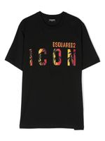 DSQUARED2 KIDS t-shirt en coton à logo imprimé - Noir