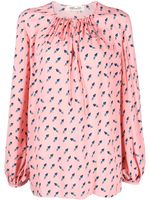 DVF Diane von Furstenberg blouse à imprimé graphique - Rose