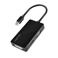 LogiLink CV0110 4K Mini DisplayPort naar DVI/HDMI/VGA adapter zwart