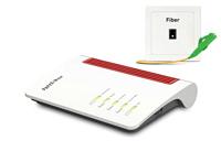 AVM FRITZ!Box 5530 Fiber Edition International, glasvezel modemrouter en Mesh Master met Wi-Fi 6 tot 2400 Mbit/s + 600 Mbit/s, 2,5 Gigabit LAN, 4x gigabit-LAN, 2x USB 3.0, AON + GPON
