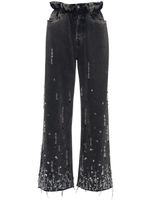 Miu Miu pantalon à ornements en cristal - Noir