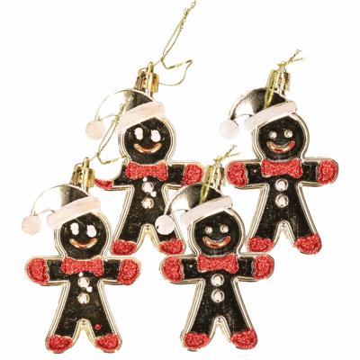 4x Kerstboomhangers Groene Peperkoekmannen 9 Cm Kerstversiering - Kersthangers 4x Kerstboomhangers Groene Peperkoekmannen 9 Cm Kerstversiering - Kersthangers