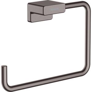 Hansgrohe Addstoris handdoekring brushed black chroom 41754340