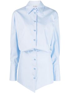 The Attico robe-chemise Silvye courte en soie - Bleu